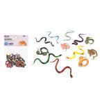 Zvířátka figurky hadi set 12ks 10 cm