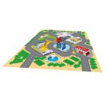Hrací mapa s 2 dopravními prostředky kov 70x70 cm