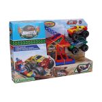 Auta Monster truck Kaskadérská dráha s 2 kovovými auty