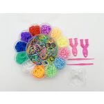 Sada gumiček na výrobu náramků Loom band 900 ks - květina