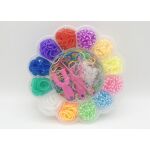 Sada gumiček na výrobu náramků Loom band 900 ks - květina
