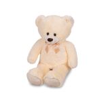Plush Friends medvěd plyšový 80cm béžový s mašlí