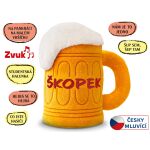 Škopek hrající plyšový 20cm