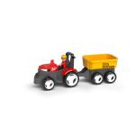 ECO MultiGO Červený traktor Zetor s radlicí, vlek, Igráček