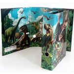 Designový pákový pořadač A4 7,5 cm karton - svět dinosaurů