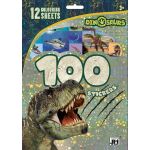 100 samolepek s omalovánkovými listy Dinosauři
