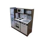 Kuchyňka s lednicí dřevěná 107x40x109 cm