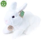Plyšový králík bílý ležící, 23 cm, ECO-FRIENDLY