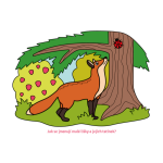 Zvířátkové omalovánky - Na palouku u lesa