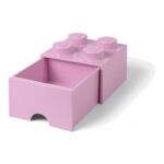 LEGO úložný box 4 s šuplíkem - světle růžová