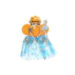 Set karneval - princezna modrá sukýnka s čelenkou