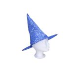 Set karneval - čarodějnický klobouk modrý 35x36 cm