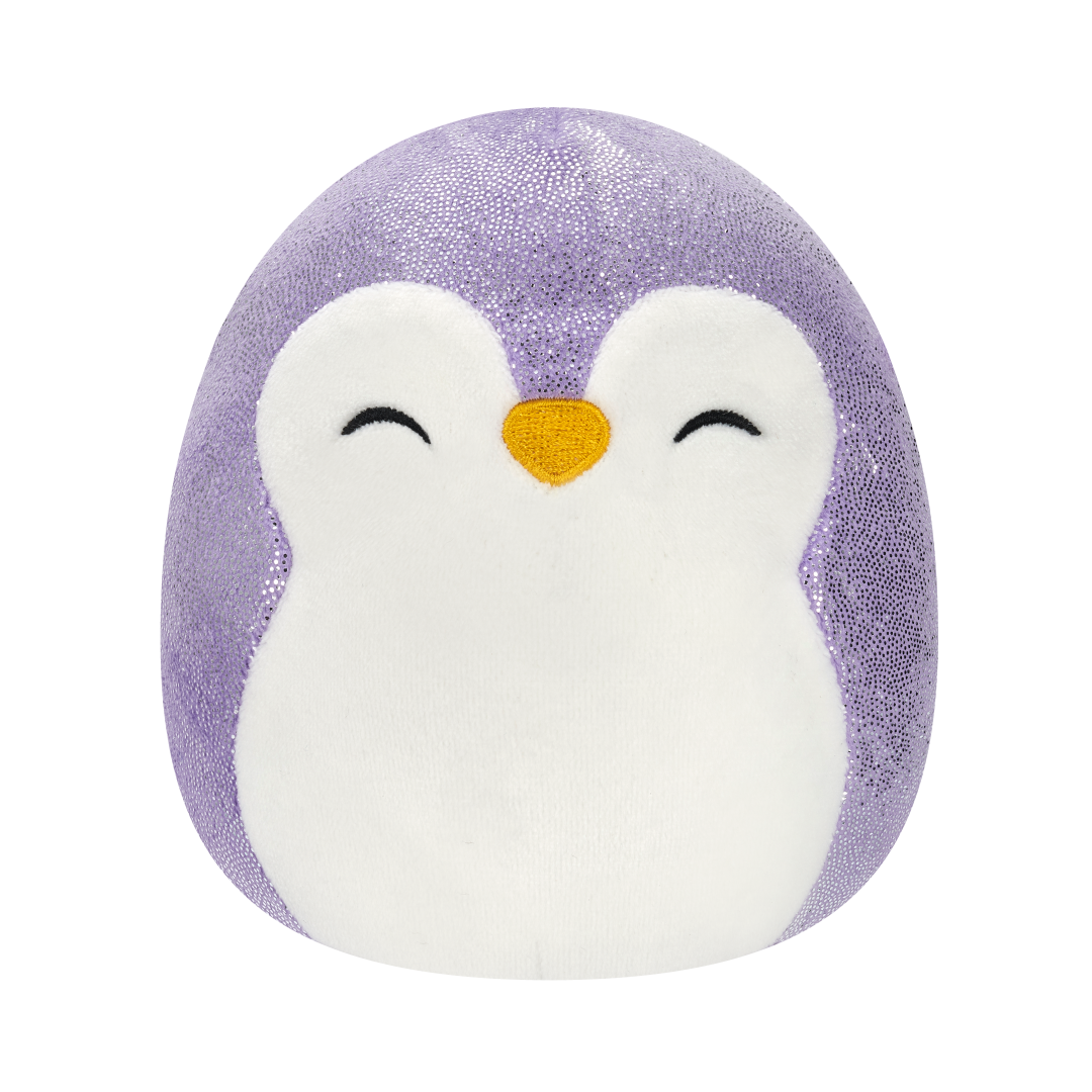 SQUISHMALLOWS Fialový tučňák - Elle, 13 cm