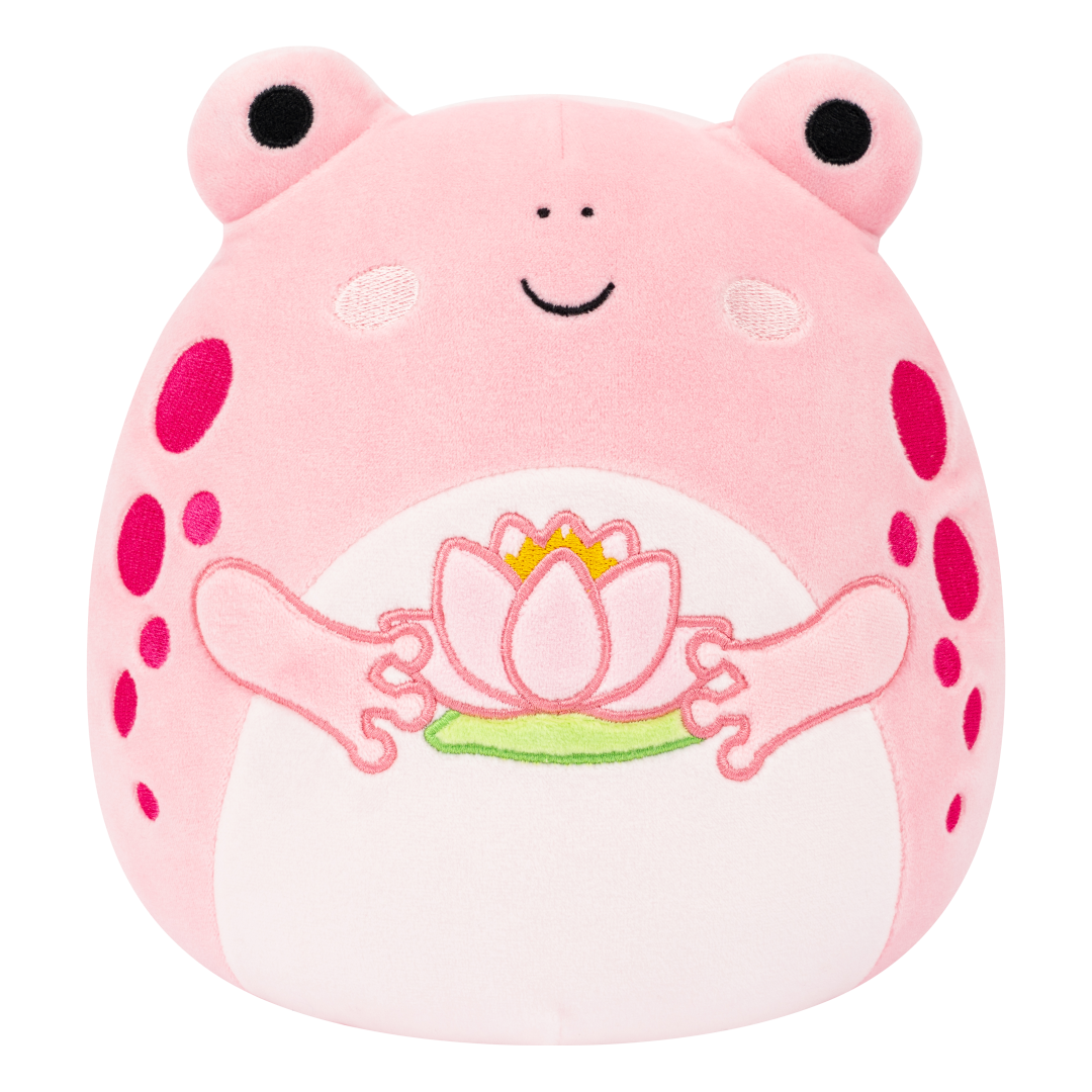 SQUISHMALLOWS Růžová žába s leknínem - Lonina