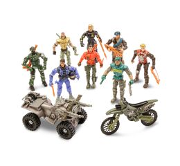 The Corps! Vojáci s motorkou sada 8 figurek 11 cm