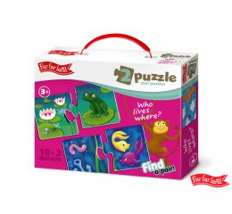 Far Far Land Puzzle párovací domečky zvířat
