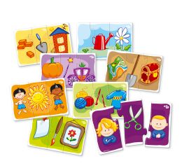 Far Far Land Puzzle činnosti trojice 8 obrázků