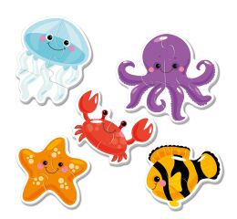 Far Far Land Puzzle obrysové moře 5 obrázků