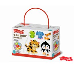 Far Far Land Puzzle obrysové zvířátka 5 obrázků