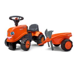 FALK 260C Baby Kubota ride-on traktor s přívěsem, hrable a lopata