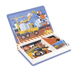 Janod Magnetická kniha Magnetibook Na stavbě