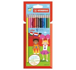 STABILO color 12 ks Sada v kartonovém obalu + neon barvy