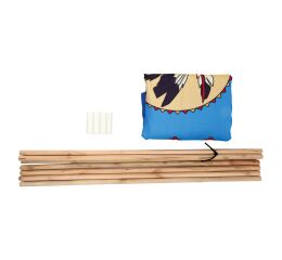 TeePee dětský stan modrý 4 stěny 150cm