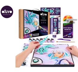 OKTO Manga motiv živlů "Vítr" výtvarný set 30x40 cm