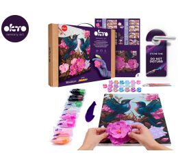 OKTO Malba a 3D modelování obraz "Hummingbirds in Love" 30x40 cm