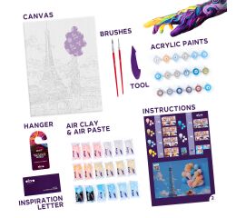 OKTO Malba a 3D modelování obraz "Greetings from Paris" 30x40 cm