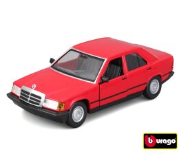 Bburago 1:24 Plus - 1987 Mercedes-Benz 190E - Red