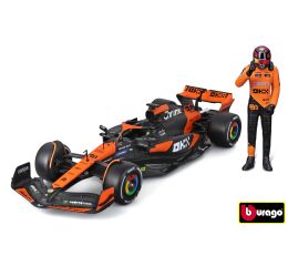 Bburago 1:24 RACE Formula F1 - McLaren F1 Team MCL38(2024) #81 (Oscar Piastr) -with driver and decor
