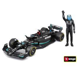 Bburago 1:24 RACE Formula F1 - Mercedes-AMG F1 W14 E (2023) #63 George Russell with driver and decor