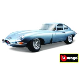 Bburago 1:18 Jaguar E Coupe Metalic Silver Blue