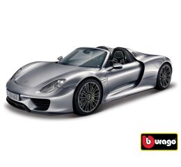 Bburago 1:24 Porsche 918 Spyder Metallic šedá 18-21076