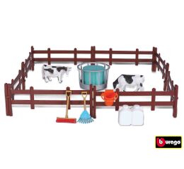 Bburago Farmland Kravská Farma s traktorom