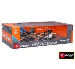 Bburago 1:43 RACE Formula F1 4PAC - McLaren F1 Team MCL38 (2024) #4 L.Norris #81 O.Piastri