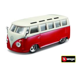 Bburago 1:32 Volkswagen Van Samba Red-White