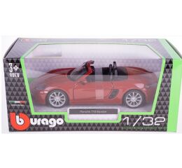Bburago 1:32 - Porsche 718 Boxster - Dark Red, Yellow