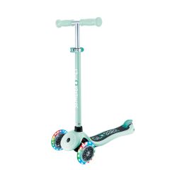 Globber Koloběžka dětská tříkolečková Primo Lights V2 Dark Mint svítící kolečka