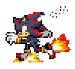Jixelz REMIX Sonic puzzle plastové pixel art Runnin' Shadow