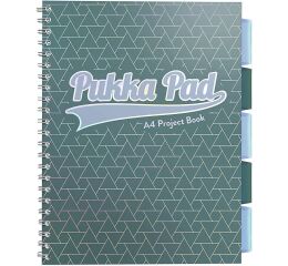 Pukka Pad projektový  blok Glee A4, papír 80g,100 listů, zelený, linkovaný