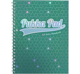 Pukka Pad spirálový blok GLEE Jotta A4+, papír 80g, 100listů, zelený, linkovaný