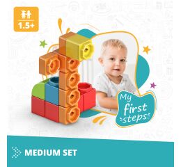ENGINO Stavebnice BABY QBOIDZ - MY FIRST STEPS set střední