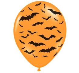 BALÓNKY latexové oranžové netopýr 6ks 30cm