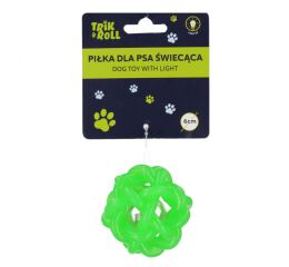 Hračka pro mazlíčky Míček pro psy blikající zelený 6cm