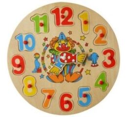 BABU - Vkládačka hodiny klaun, zajíc