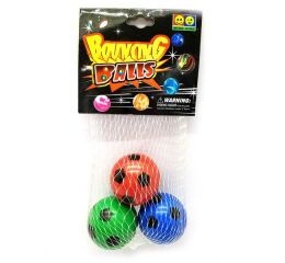 Hop koule fotbalové set 3ks 6 cm