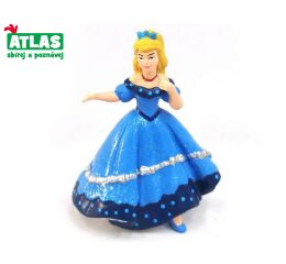 C - Figurka Princezna v modrých šatech 9 cm