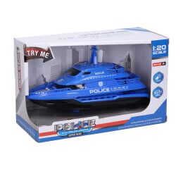 Loď na setrvačník s efekty modrá 22 cm